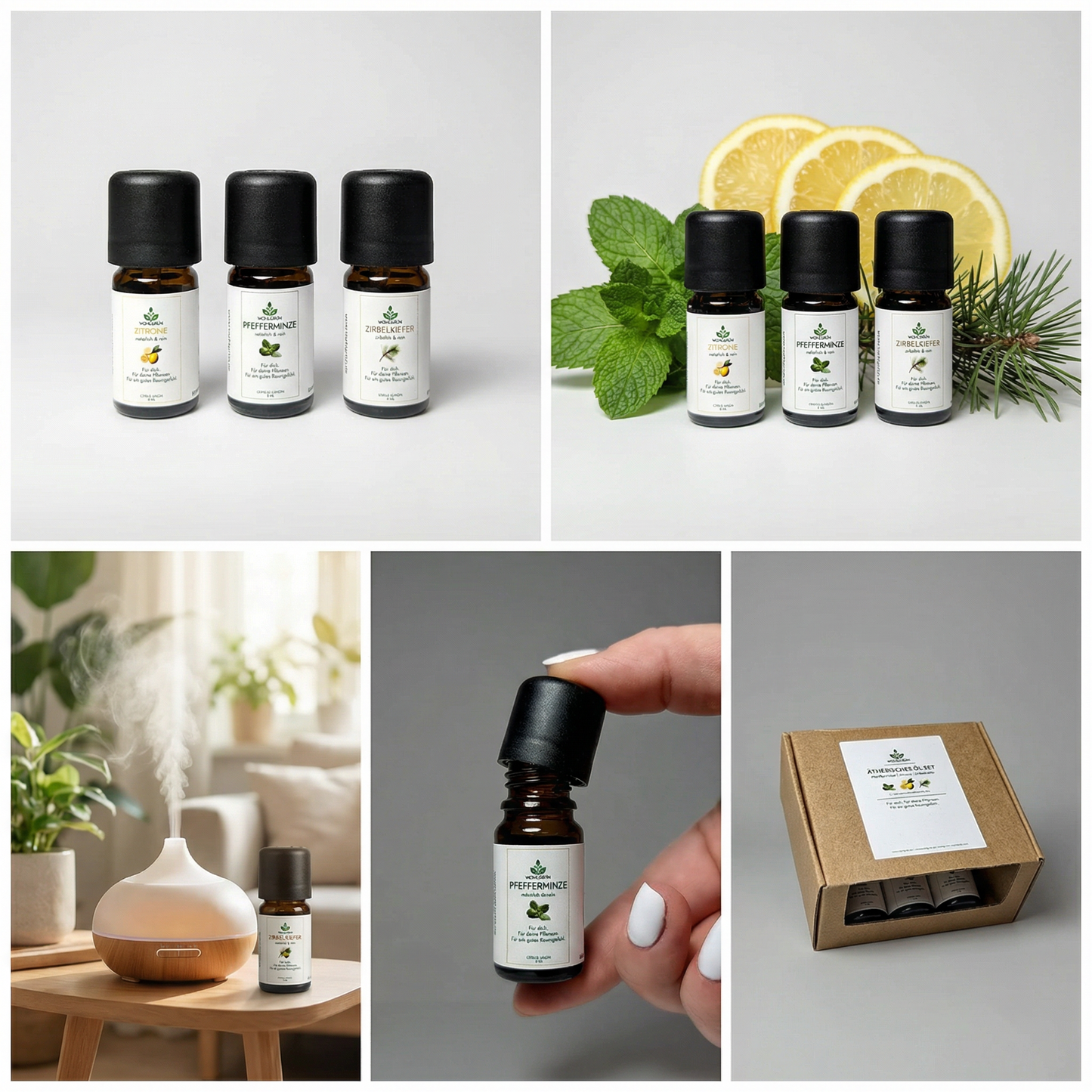 WOHLGRÜN Ätherisches Öl Set