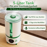 TAU360 Pflanzen-Luftbefeuchter | 360° Nebel | Smart Humidity Control | 5L Tank